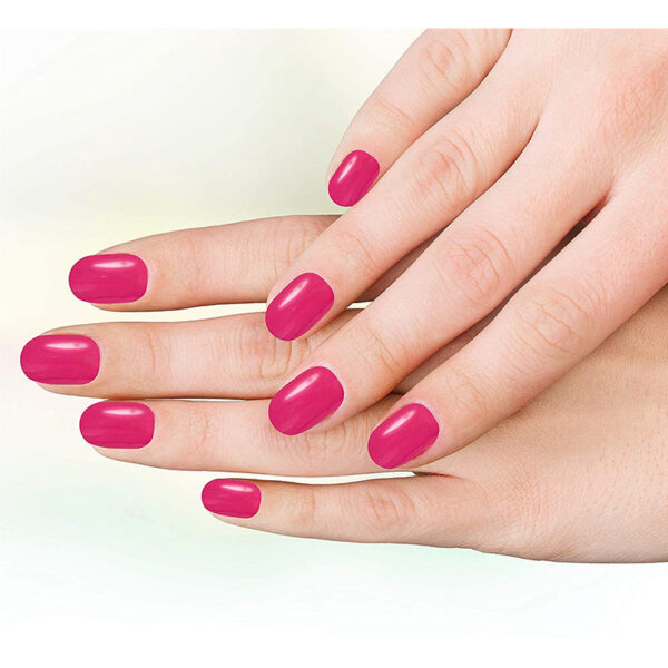 Handmade Fake/False/Artificial Reusable Customised Gel Nails With Nail Art  – Hot Pink – Nails on Board